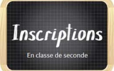 Inscriptions en classe de seconde