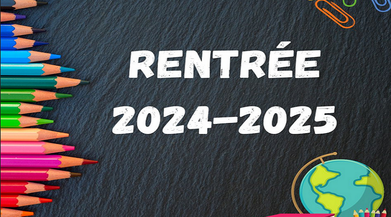 Calendrier de la rentrée des élèves 2024-2025